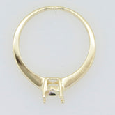 Sterling Silver Semi Mount Ring Setting for 7x5mm Oval Gemstone, Simple Solitaire Minimal Design